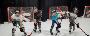 Spring hockey camp in Langley BC offering structured skill development training for U9 to U13 players at Atomic Hockey